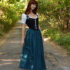 Petrol Belle linen skirt slovak meadows Belle Skirt