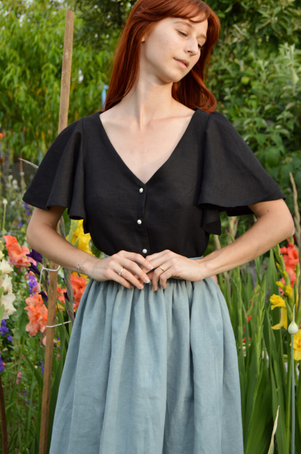 Juliette Blouse with Butterfly Sleeves