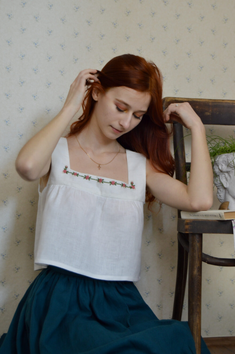 DSC_0489 Holly Hand Embroidered Crop Top