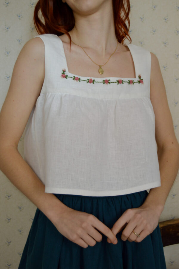 Holly Hand Embroidered Crop Top