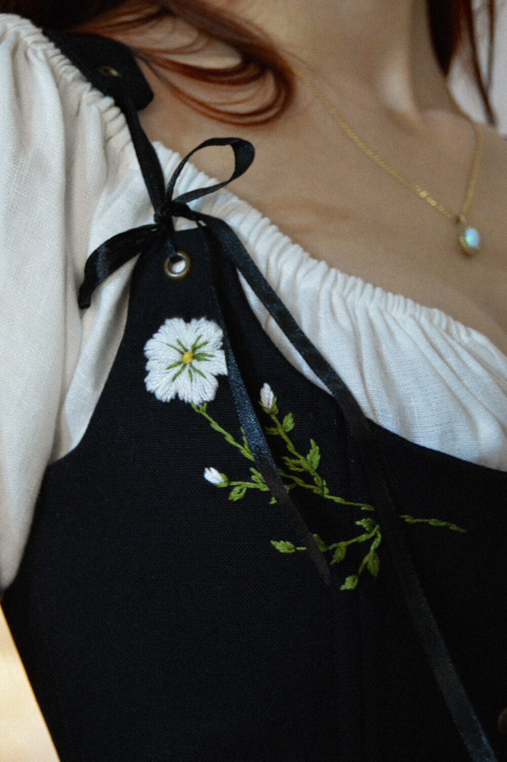 Embroidered Renaissance Corset Bodice