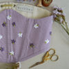 Handmade embroidered underbust corset flower