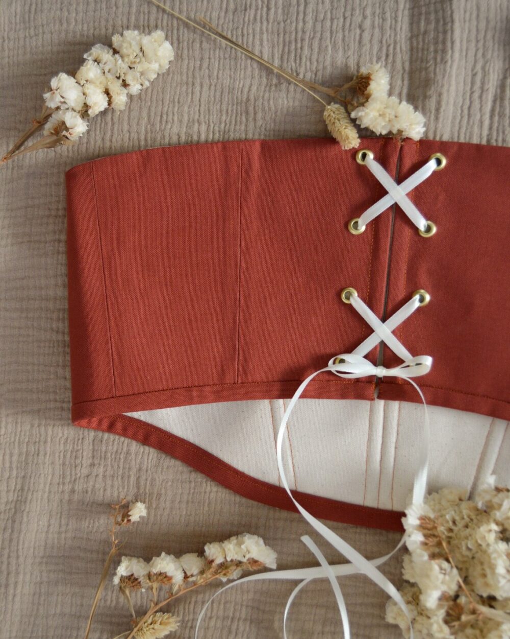 Solid Color Underbust Corset