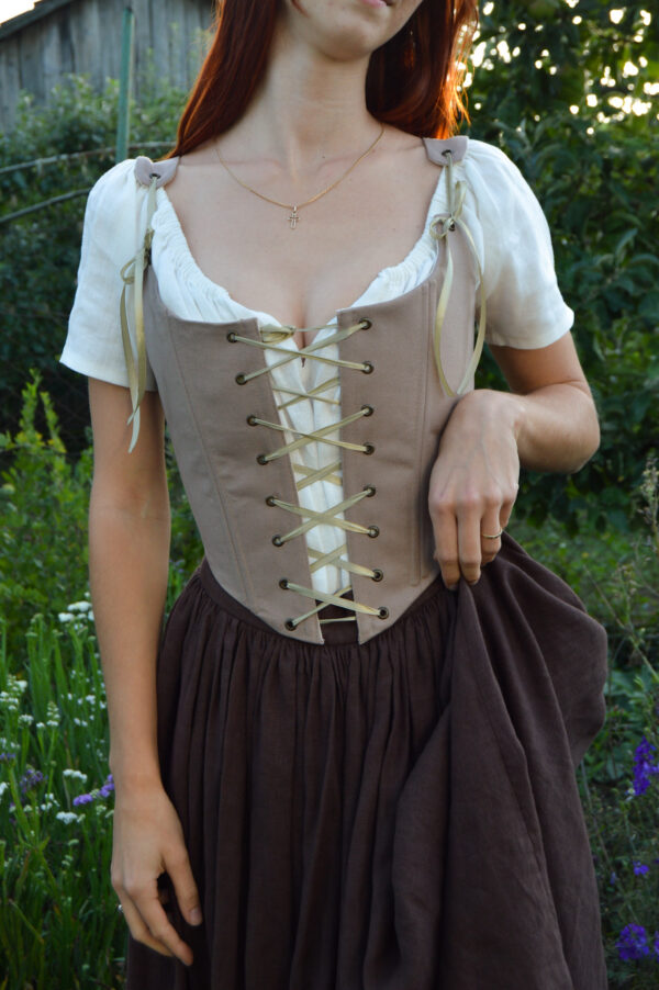 Solid Color Renaissance Corset Bodice