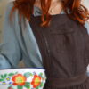 Linen Pinafore Dress with Detachable Top