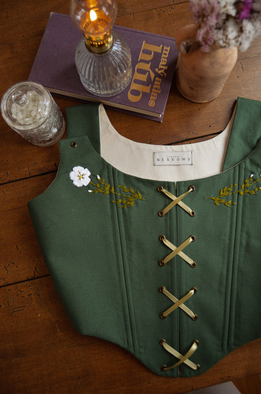 Embroidered Renaissance Corset Bodice