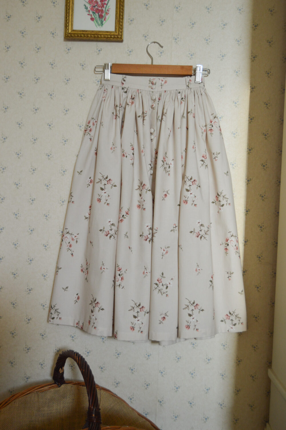 Violet floral cotton skirt slovakmeadows Violet Skirt