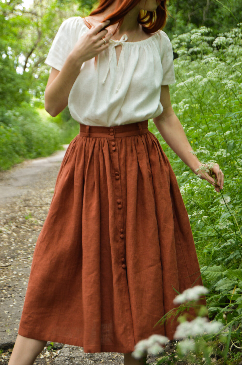 Violet Skirt in Rust Size: XS