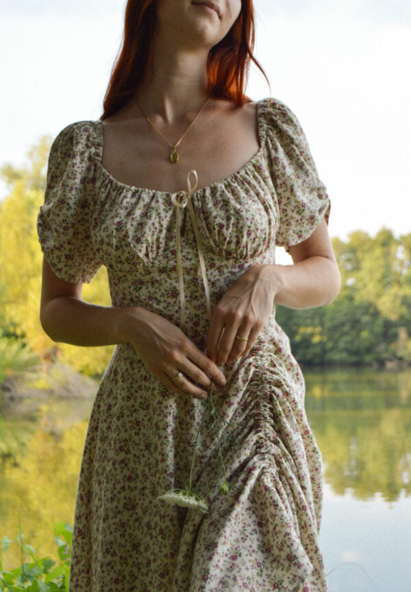 Francesca cotton dress wtih floral pattern SlovakMeadows