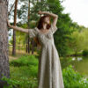 Francesca cotton dress wtih floral pattern SlovakMeadows for summer