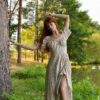 Francesca cotton dress wtih floral pattern SlovakMeadows