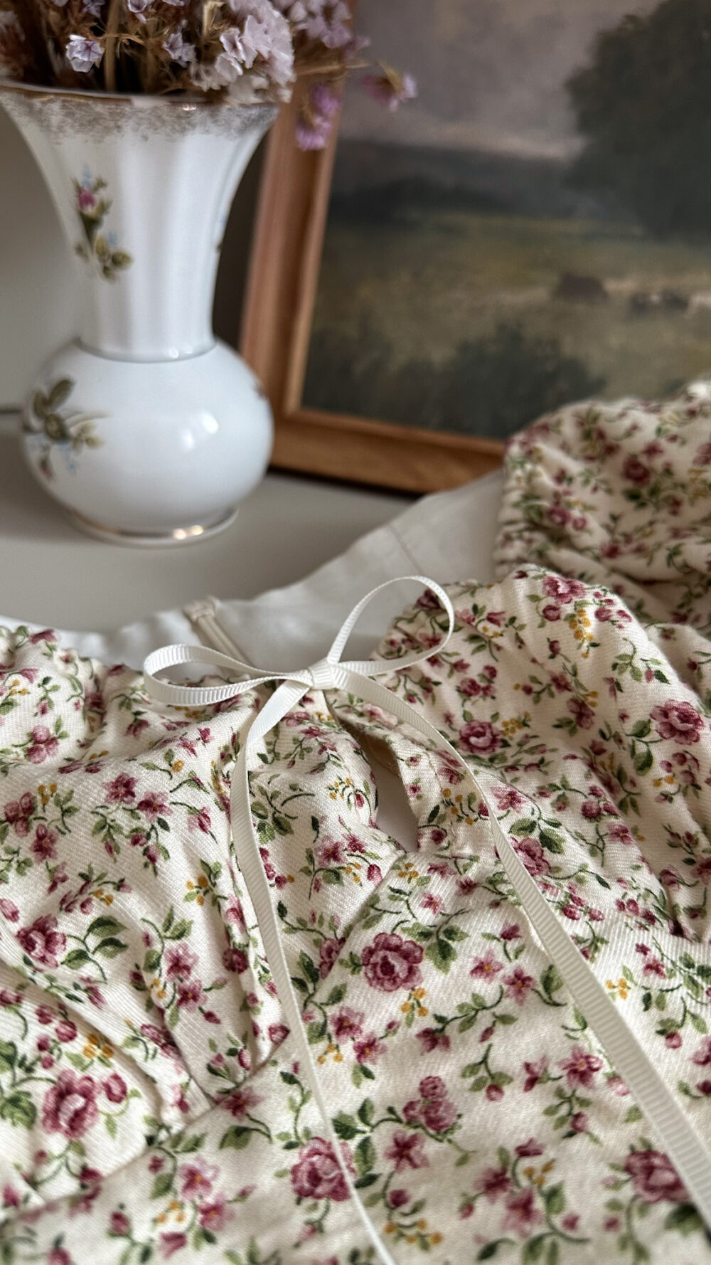Francesca cotton dress wtih floral pattern SlovakMeadows
