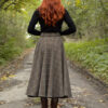 Beautiful warm wool Aurora skirt for colder seasons with pockets, belt loops, and an elastic waistband at the back.
