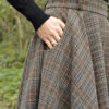 Beautiful warm wool Aurora skirt for colder seasons with pockets, belt loops, and an elastic waistband at the back.