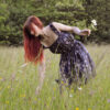 DSC_0066 Daisy dress in Anthracite Floral Fabric Size: L