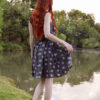 DSC_0093 (1) Daisy dress in Anthracite Floral Fabric Size: L