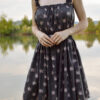 DSC_0126 Daisy dress in Anthracite Floral Fabric Size: L