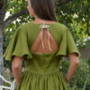 DSC_0937 Florence dress in Moss Green Linen