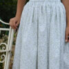 DSC_0033 Belle Skirt With Elastic Waistband in Bellflower Cotton