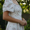 Francesca dress in Beige Flowers Cotton