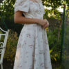Francesca dress in Beige Flowers Cotton