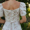 Francesca dress in Beige Flowers Cotton