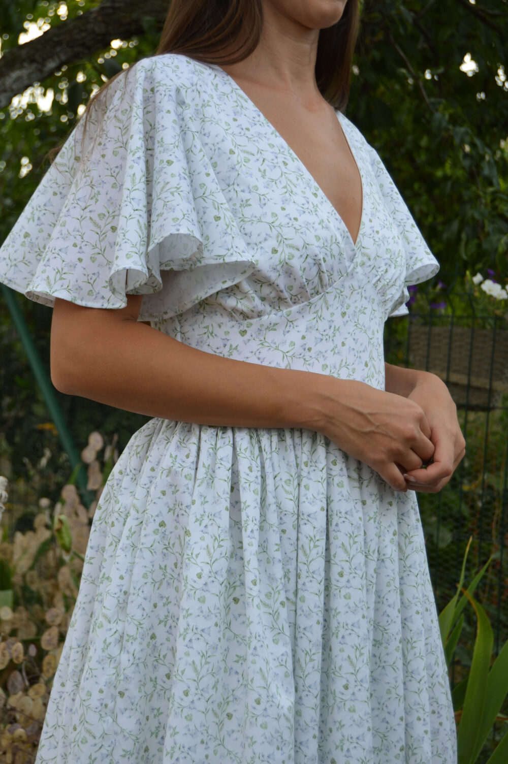 DSC_0891 Florence Dress in Bellflower Cotton